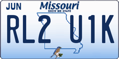 MO license plate RL2U1K