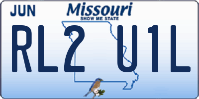 MO license plate RL2U1L