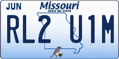 MO license plate RL2U1M