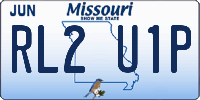 MO license plate RL2U1P