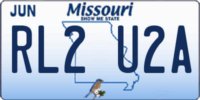 MO license plate RL2U2A