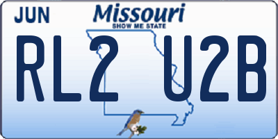 MO license plate RL2U2B