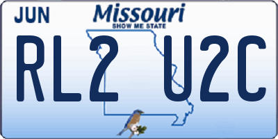 MO license plate RL2U2C
