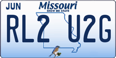 MO license plate RL2U2G