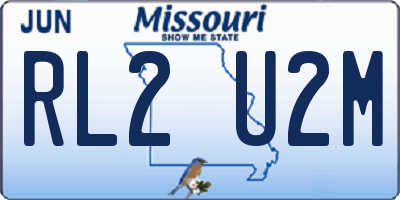 MO license plate RL2U2M