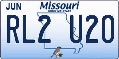 MO license plate RL2U2O
