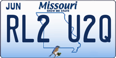 MO license plate RL2U2Q