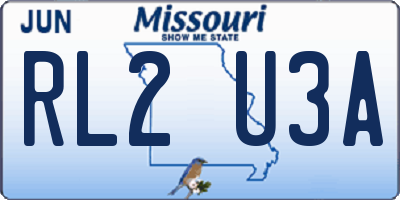 MO license plate RL2U3A