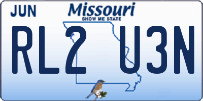 MO license plate RL2U3N