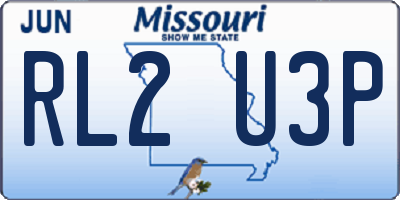 MO license plate RL2U3P