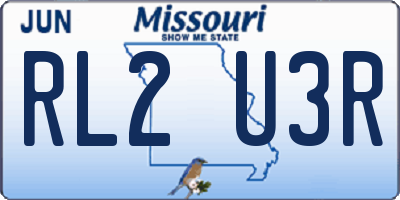 MO license plate RL2U3R