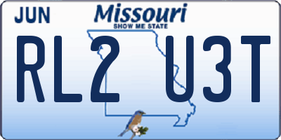 MO license plate RL2U3T