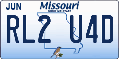 MO license plate RL2U4D
