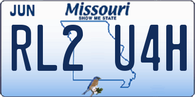 MO license plate RL2U4H