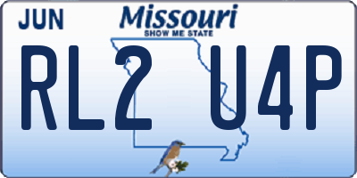 MO license plate RL2U4P