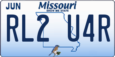 MO license plate RL2U4R