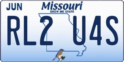MO license plate RL2U4S