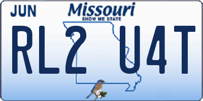 MO license plate RL2U4T