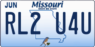 MO license plate RL2U4U
