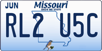 MO license plate RL2U5C