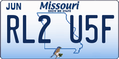 MO license plate RL2U5F