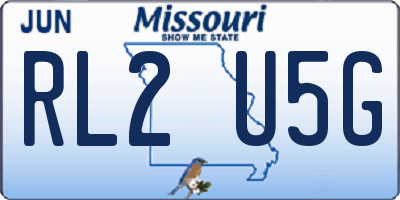 MO license plate RL2U5G