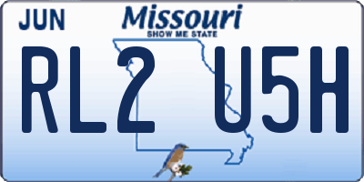 MO license plate RL2U5H