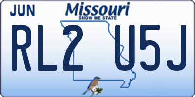 MO license plate RL2U5J