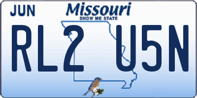 MO license plate RL2U5N