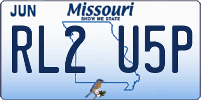 MO license plate RL2U5P