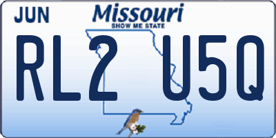 MO license plate RL2U5Q