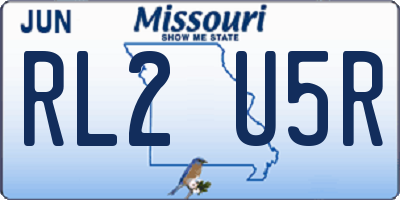 MO license plate RL2U5R