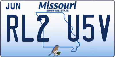 MO license plate RL2U5V