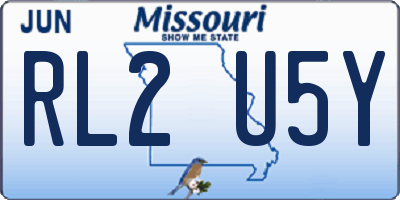 MO license plate RL2U5Y