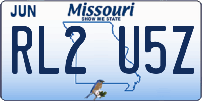 MO license plate RL2U5Z