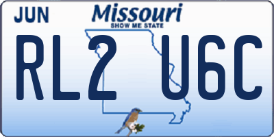 MO license plate RL2U6C