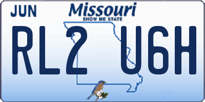 MO license plate RL2U6H