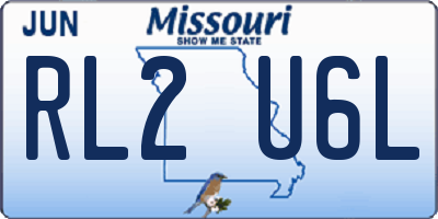 MO license plate RL2U6L