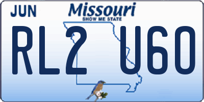 MO license plate RL2U6O