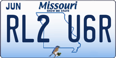 MO license plate RL2U6R