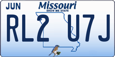 MO license plate RL2U7J