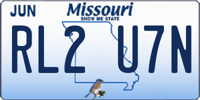 MO license plate RL2U7N