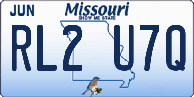 MO license plate RL2U7Q