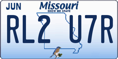 MO license plate RL2U7R