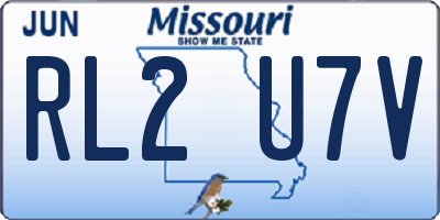 MO license plate RL2U7V