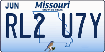 MO license plate RL2U7Y