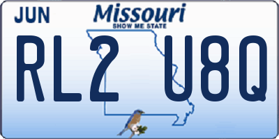 MO license plate RL2U8Q
