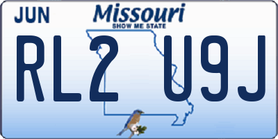 MO license plate RL2U9J