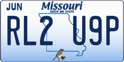 MO license plate RL2U9P
