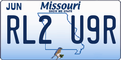 MO license plate RL2U9R